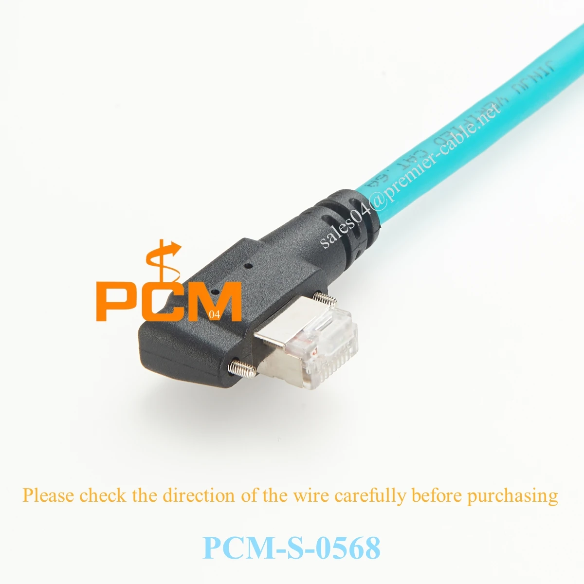 

RJ45 CAT6A GigE Ethernet cable with screw locking RJ45 male to Right angle male 10G Gigabit shield snagless PoE Patch Cord