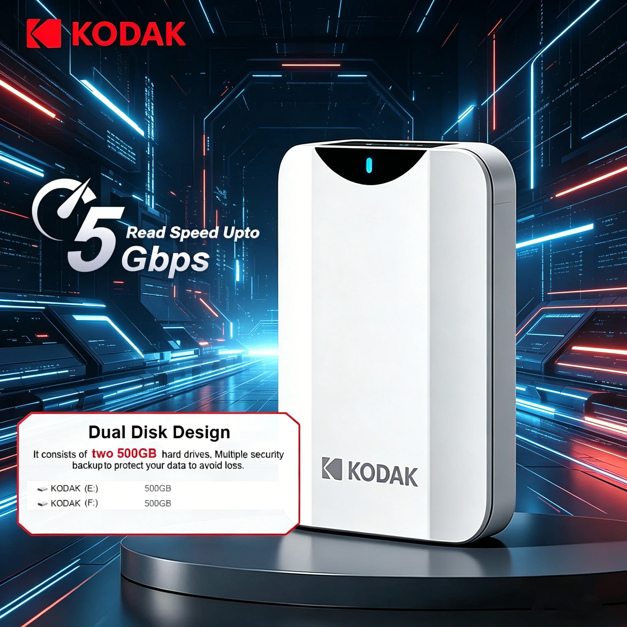 kodak-p232-usb30-dual-500gb-bay-portable-external-hard-drive-5gbps-1t-25-inch-phdd-for-pc-ps5-laptop-desktop