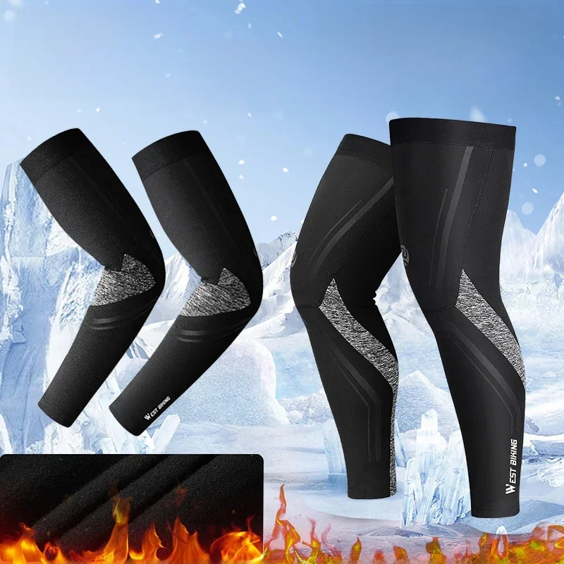 AliExpress West Biking WEST BIKING Winter Warm Bicycle Arm Sleeves Legwarmers Men Women Spring Autumn Winter Sports Bike Sleeves Cycling Leg warmers