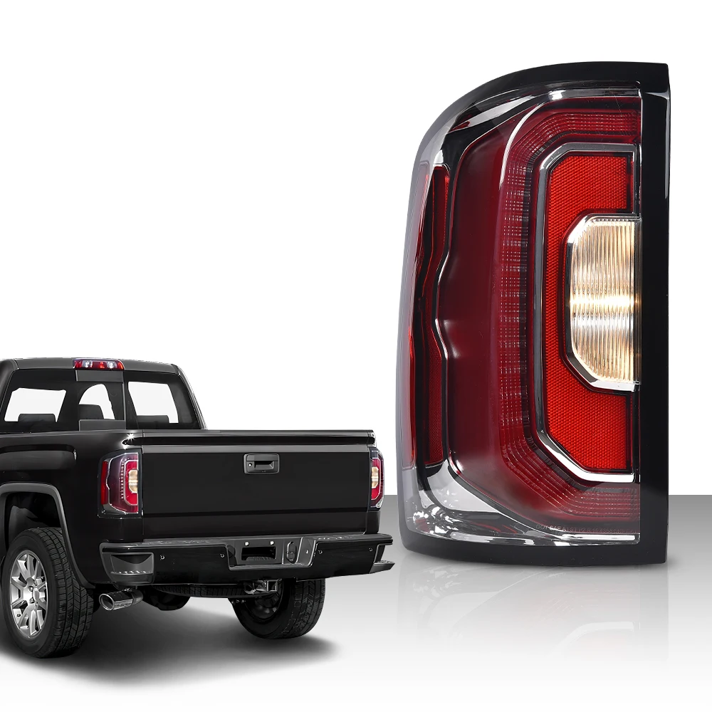 أضواء خلفية Led مع لمبة مجموعة مصابيح الفرامل اليسرى لـ Gmc Sierra 1500 16-18/Gmc Denali 1500 2016-2018/Gmc Sierra 1500 Limited 2019