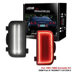 For Corvette C4 Rear Backup Reverse License Plate Light Lamps Assemblies Red Tail & Rear Fog Lamps OEM 16509677 C41356-2 91-96