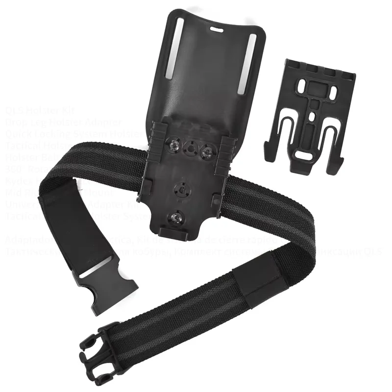 Tactical Drop Leg Pistol Holster Platform Universal Gun Holster Low Ride Adapter Base Thigh Strap for Hunting view 2