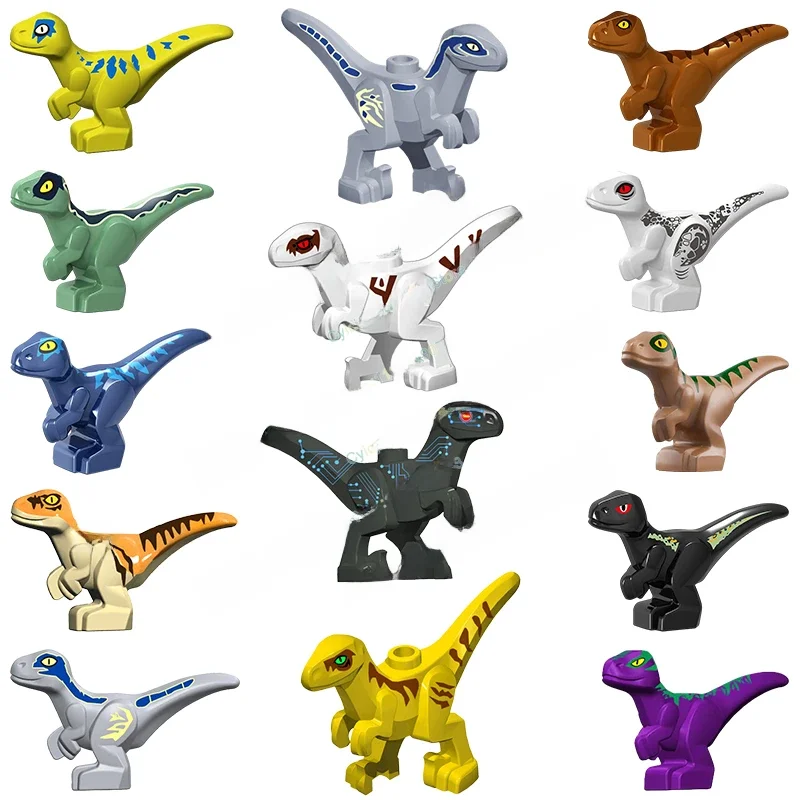 Figurines d'action du monde des dinosaures, tyrannosaure Rex Triceratops stégosaure, blocs de construction, accessoires, jouets pour enfants