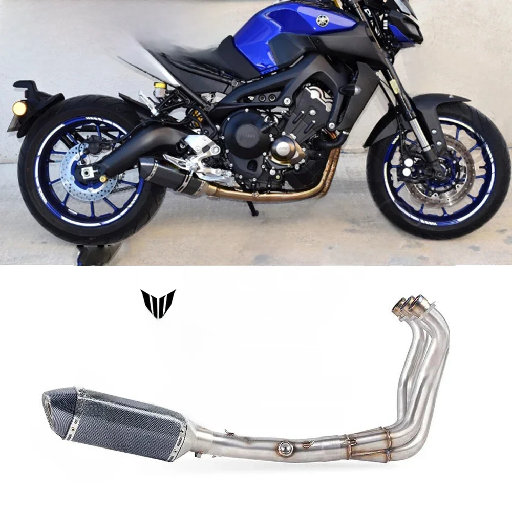 Fz09 Mt09 Uitlaat Volledig Systeem Voor Yamaha Mt-09 Fz-09 Xsr900 2013 Tot 2021 Motorfiets Uitlaat Motorfiets Uitlaat - afbeelding 2