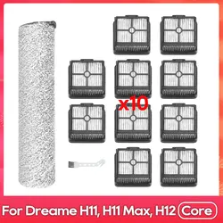 Geschikt voor ( Dreame H11 / H11 Max / H12 Core ): Zachte Rollerborstel, Hepa-filter, Reserveonderdeel voor Stofzuiger, Accessoire