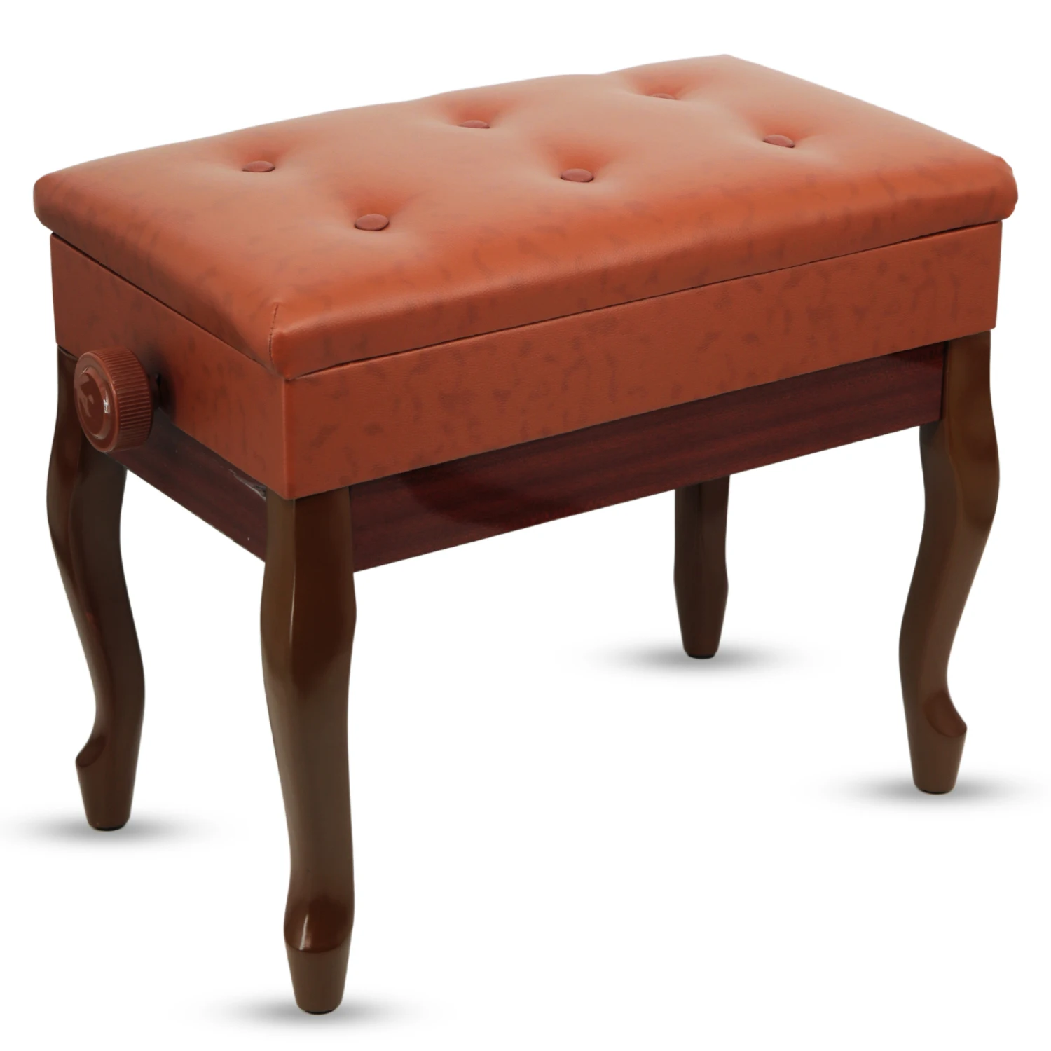 

5 Core Piano Bench with Storage Wooden Adjustable Keyboard Stool Heavy Duty Padded Cushioned Seat PNB WD HD CML BR