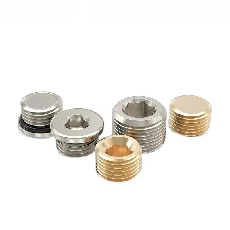 HEBAI – prise pneumatique filetée à tête hexagonale, raccord de tuyau, adaptateur de bouchon d'extrémité avec bague d'étanchéité