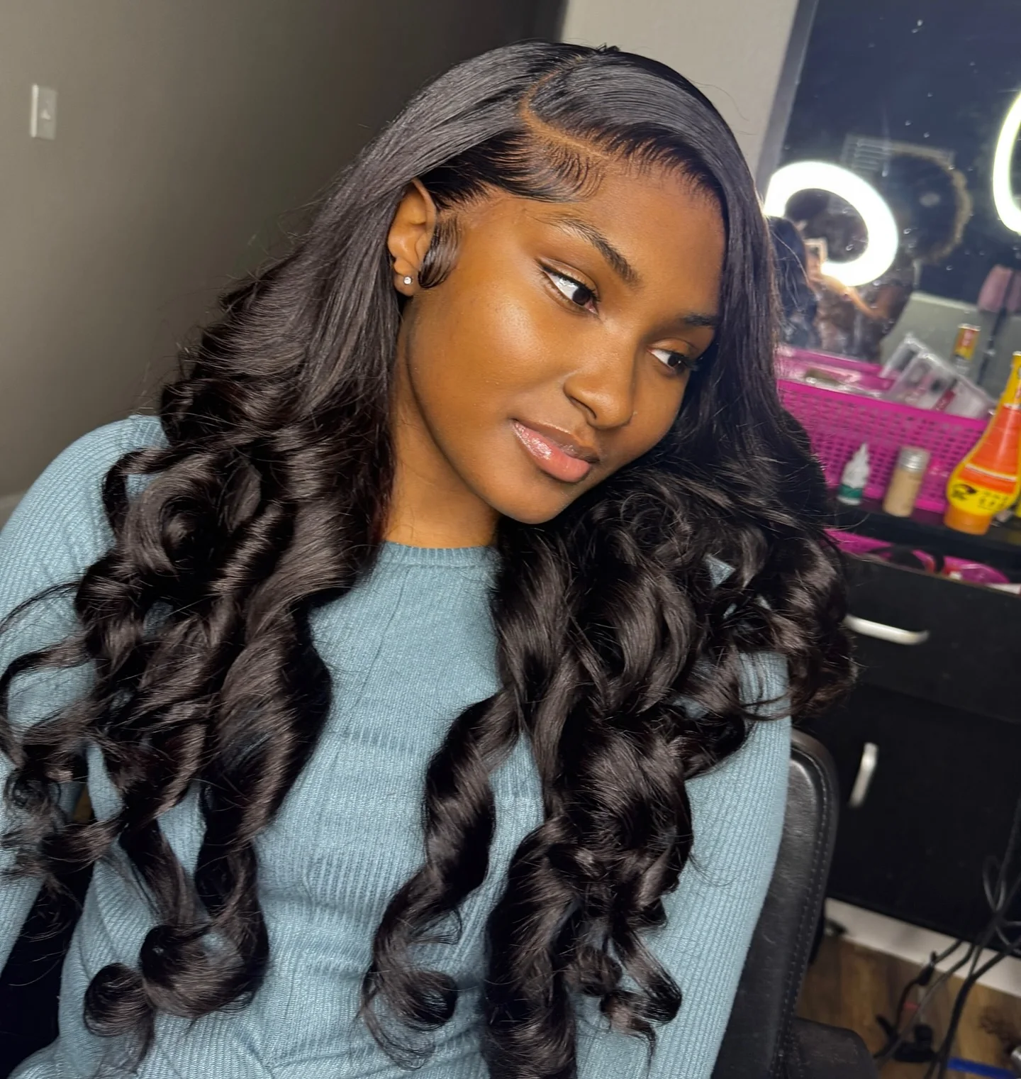 

13x6 Lace Front Wigs Human Hair Pre Plucked 180 Density 26 Inch HD Body Wave Human Hair Lace Frontal Wigs Pre Plucked Black wig