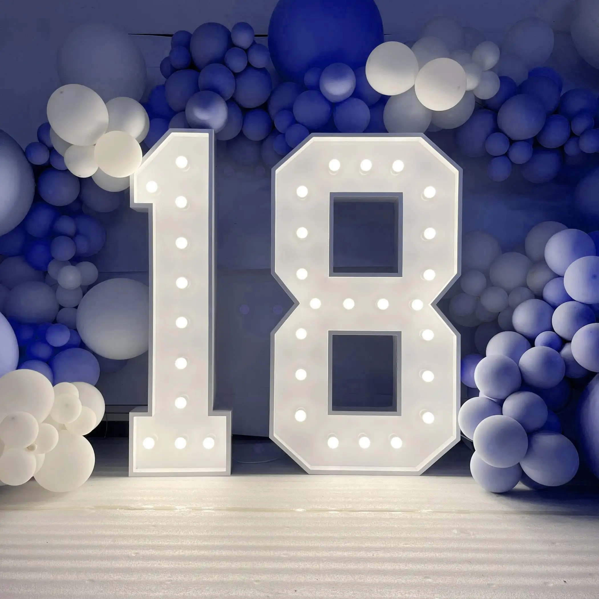 Hot Sales Support Oem Outdoor Waterproof Numbers oh baby Sign Led Light Up Lights Birthday Marquee Letters