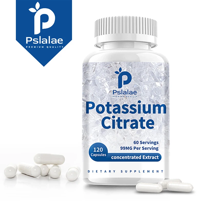 Citrato de potásico-apoya la salud ósea y muscular, mejora la calidad del sueño-120 cápsulas