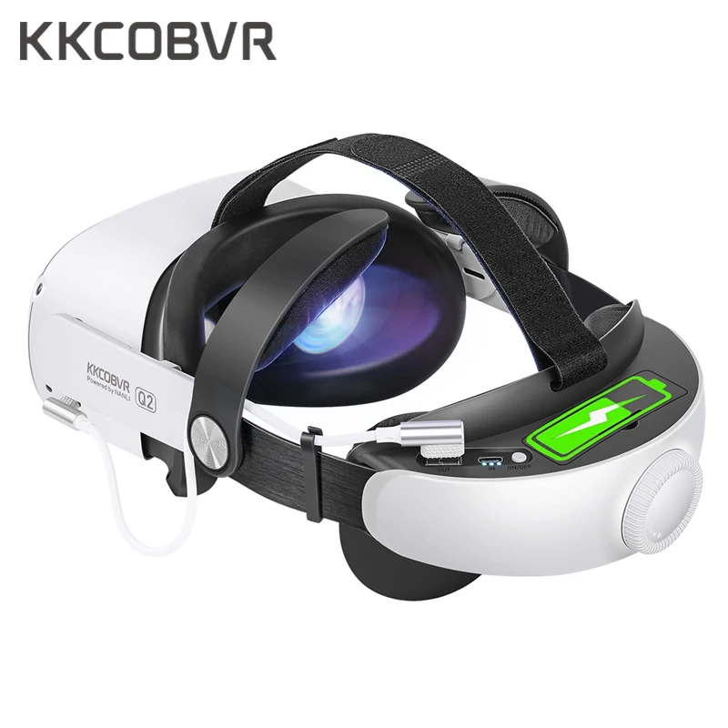 KKCOBVR Q2 Strap Battery 6800 mAh For Oculus Quest 2 Battery Halo Strap Adjustable With Battery Pack Oculus Quest 2 Accessories