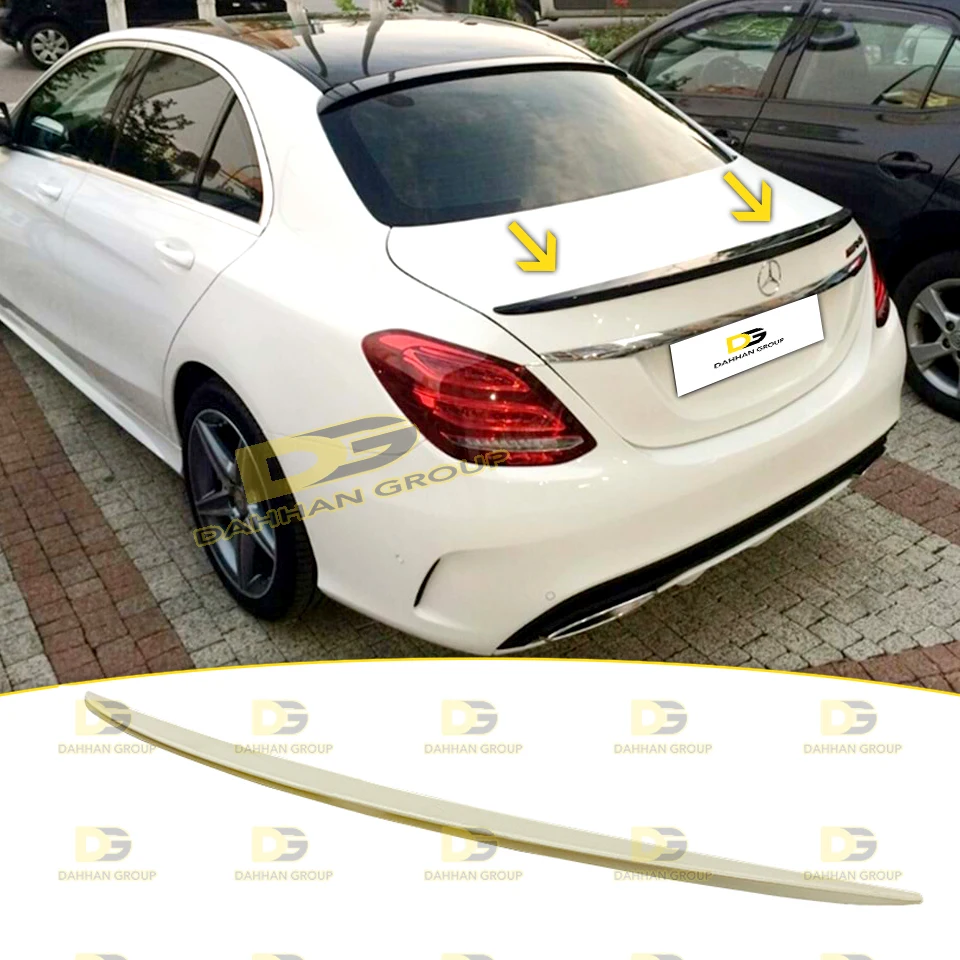 Mercedes Benz classe C W205 2016 - 2022 AMG stile anatomico posteriore tronco Boot Spoiler ala verniciata o grezza plastica ABS di alta qualità