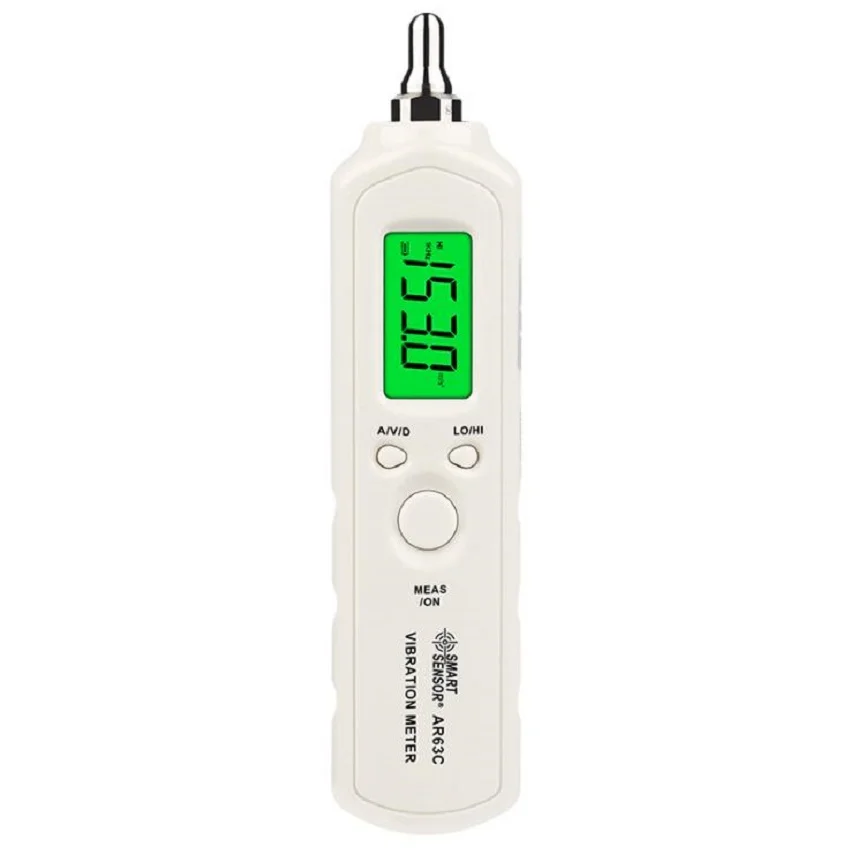 Smart Sensor AR63C Portable Digital Vibrometer AC Output 9V Battery Vibration Meter Analyzer