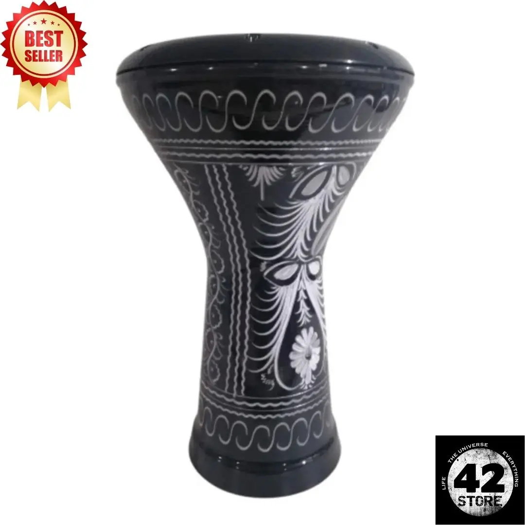 Egyptian Darbuka Black Embroidered Tamtam Drum