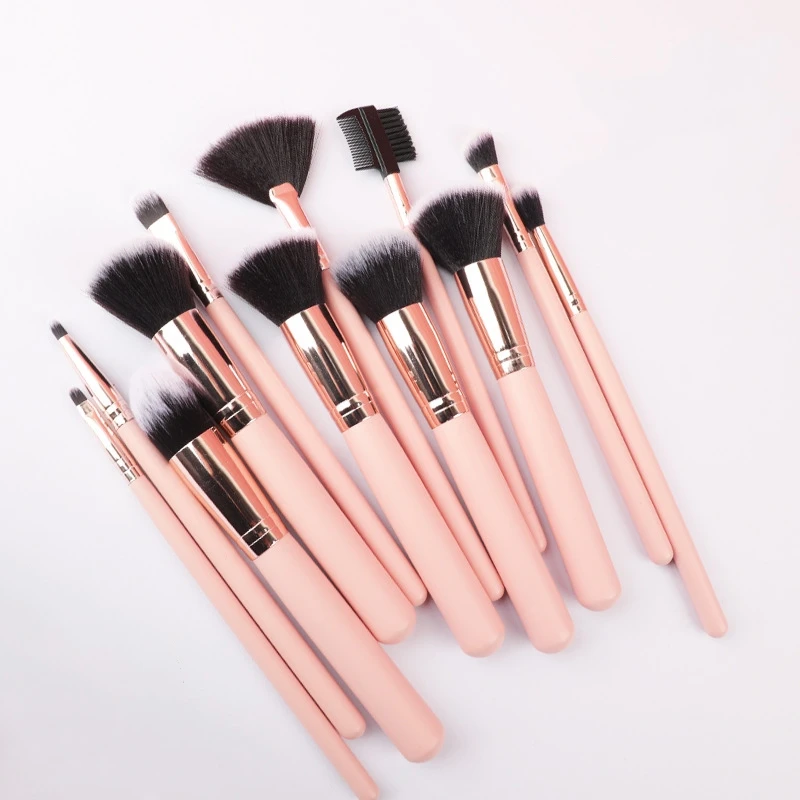 Conjunto de pincéis de maquiagem, pincel macio para sombra, base, pó, contorno, blush, pincel para cílios, ferramenta de maquiagem profissional para iniciantes