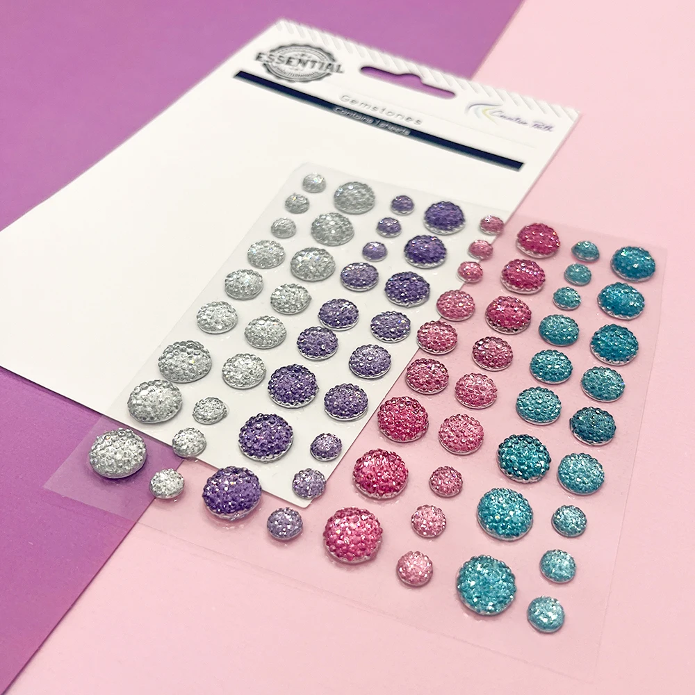 Creative Path Crystal Rhinestones Gem Stones Stickers Self Adhesive DIY Crafts Embellishments 3D Gem Rhinestone Stickers Giftss