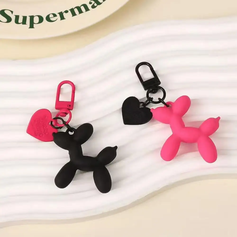 Cartoon Balloon Dog Charms Keychain Car Bag Pendant Key Ring For Handbag Backpack Women Men Love Heart Key Chains Friends Gift