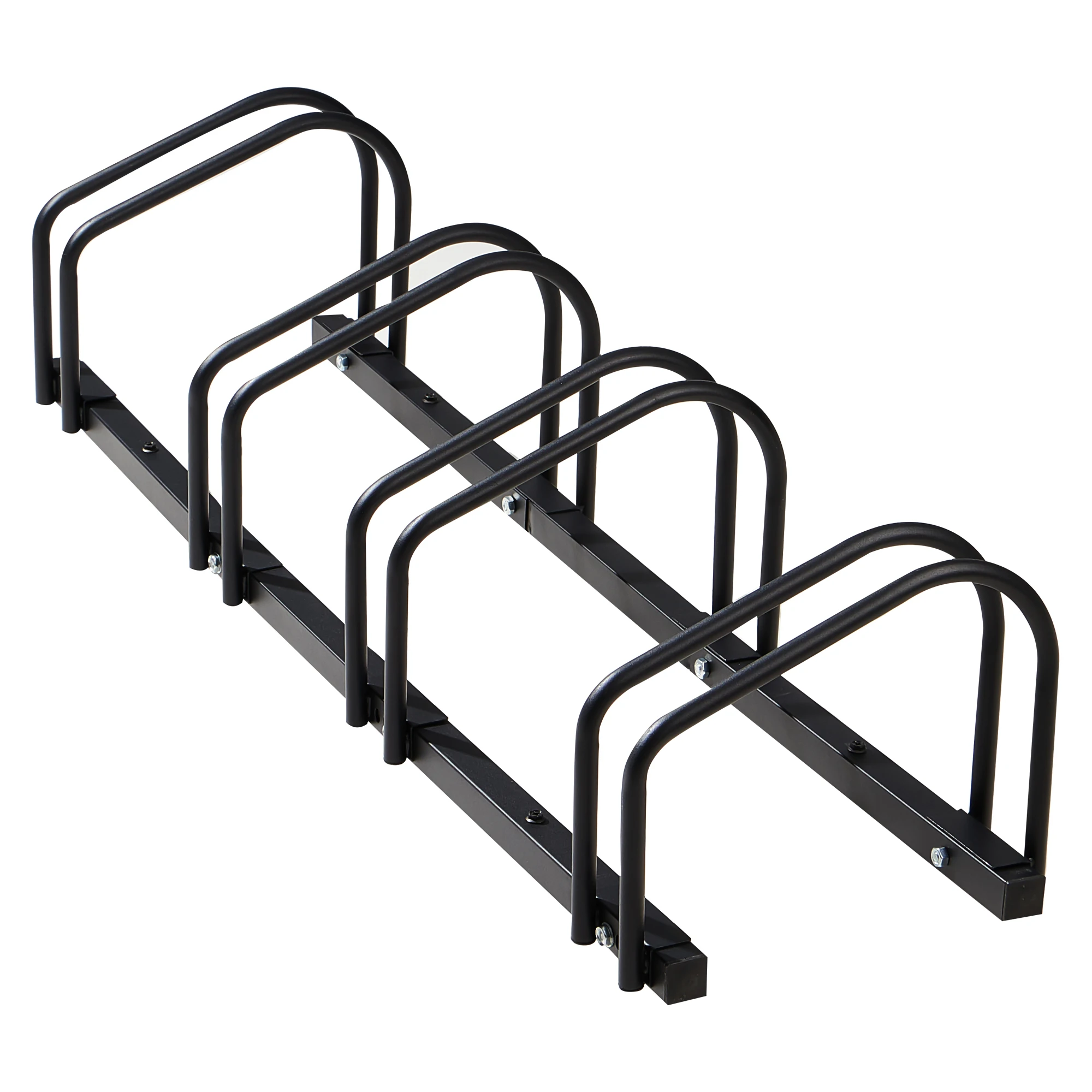 Upright Freestanding Bike Storage Rack, Holds 4 Bicycles, Safe And Secure MTB Mountain Bike Universald Storage Indoor and Outdoo