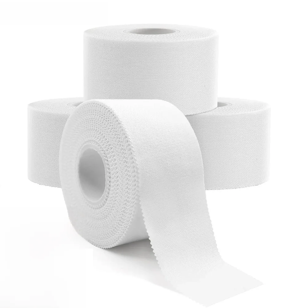 1 rouleau de bande de kinésiologie auto-adhésive blanche, Bandages de sport élastiques respectueux de la peau pour la boxe, le Football et les accessoires de basket-ball