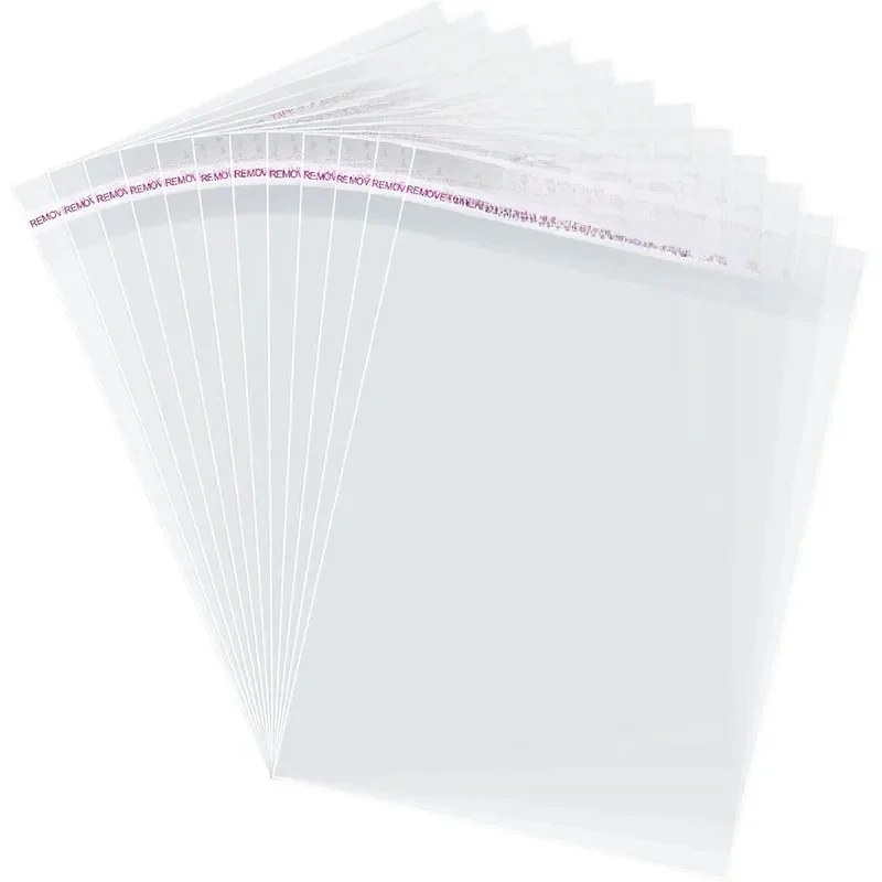 30/50/100 stuks zelfklevende transparante plastic zakken, verschillende maten, OPP-cadeauzakjes, haarclips, opbergzakken, kleding, sok - afbeelding 2