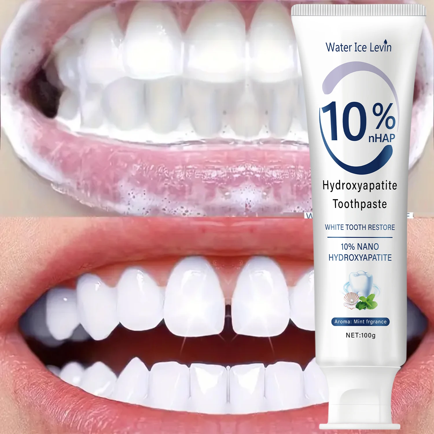 Mint Flavor Daily Toothpaste Teeth Brightening Coffee Tea Stain Removal Fresh Breath Gentle Gum‑Protection Home Oral Care