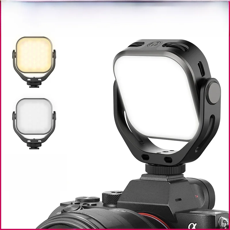 Ulanzi-VL66 Luz de vídeo LED ajustável, rotação 360, suporte de montagem, recarregável, DSLR, SLR,