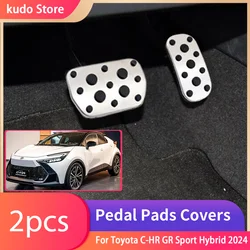 For Toyota C-HR AX20 2024 Stainless Steel AT MT Car Foot Pedals Stainless Steel Rest Accelerator Tray accessories