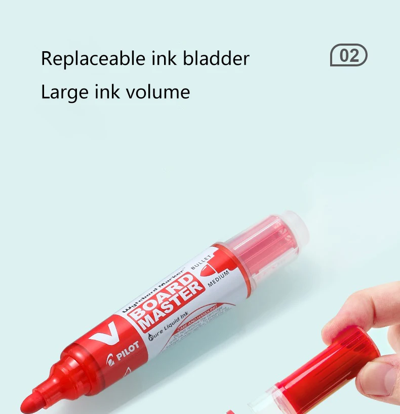1pc Japan PILOT Whiteboard Stift V Gerade Flüssigkeit WBMAVBM Große Kapazität Farbe Tinte Schnell Trocknend Treffen Ausbildung Büro liefert – Detail 5
