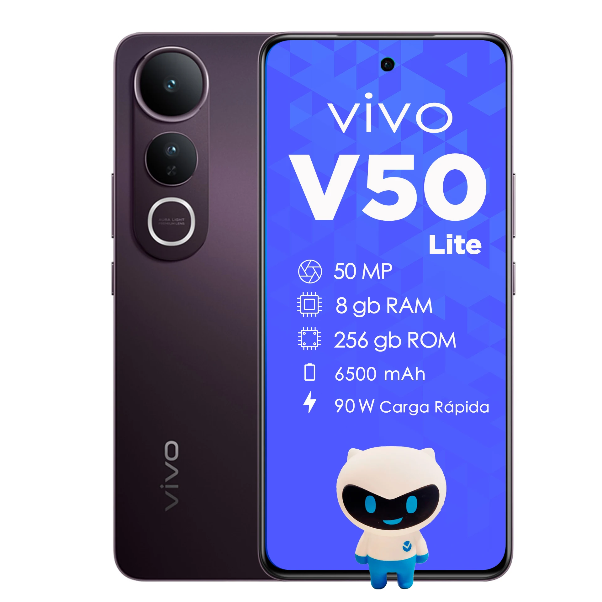 Vivo V50 Lite 4g – Amoled 6.77 بوصة 120 هرتز، 8 جيجا بايت + 256 جيجا بايت، 6500 مللي أمبير 90 وات، كاميرا 50 ميجا بكسل، أندرويد 15، Ip65 - هاتف ذكي خفيف الوزن وقوي #1