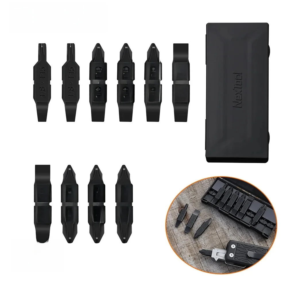 NexTool Bit Kit Set AS2 Screwdriver Bit Set for NexTool Pocket Tools E1 Flagship Captain Hand Tools Multi-tool Outdoor Repairs