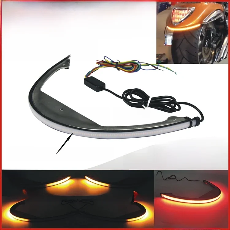 Motocykl LED błotnik listwa światła hamowania sekwencyjne przełączanie tylne światło dla Suzuki Boulevard M109 M109R M90 2006-Up tylne światło stop — zdjęcie 2