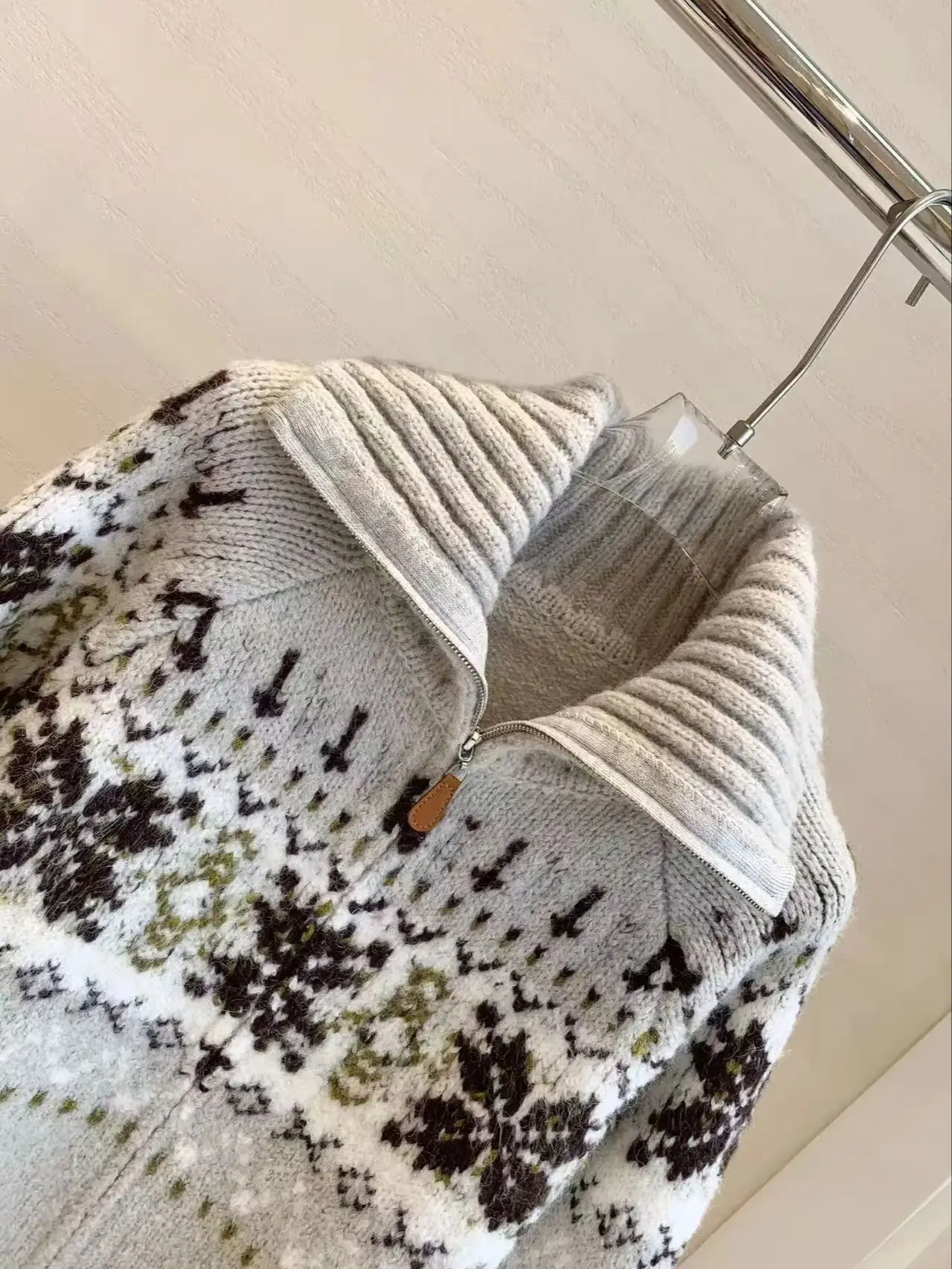 秋冬用カジュアルラペルカラーカーディガン