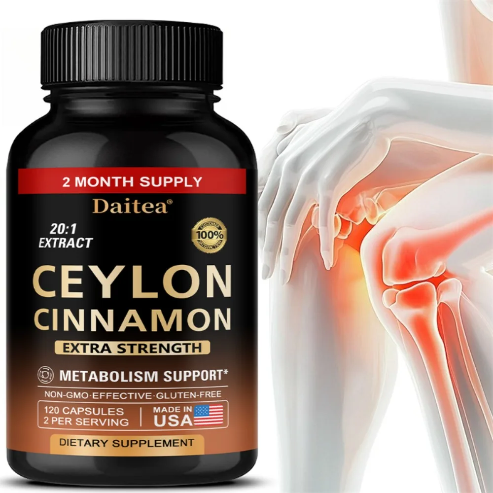 

Ceylon Cinnamon Capsules - Antioxidant, Promotes Heart Health and Metabolism, Support The Immune System