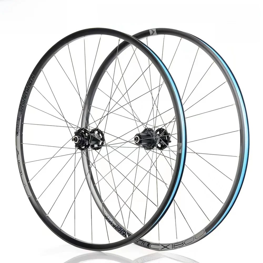 KOOZER CX1800 Gravel Off Road Koło rowerowe 700C Hamulec tarczowy 28 otworów F2/R4 Łożysko 72 kliknięcia System Wysokowydajne koło aluminiowe — zdjęcie 2
