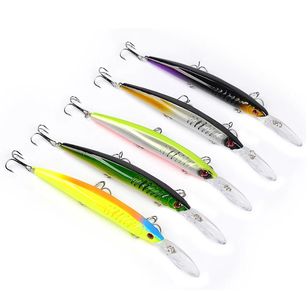 1 sztuk 12.5g15.2cm błystka Wobbler Crankbait 3D oczy plastikowe twarde sztuczne przynęty Peche Bass Trolling szczupak karpia przynęty — zdjęcie 2