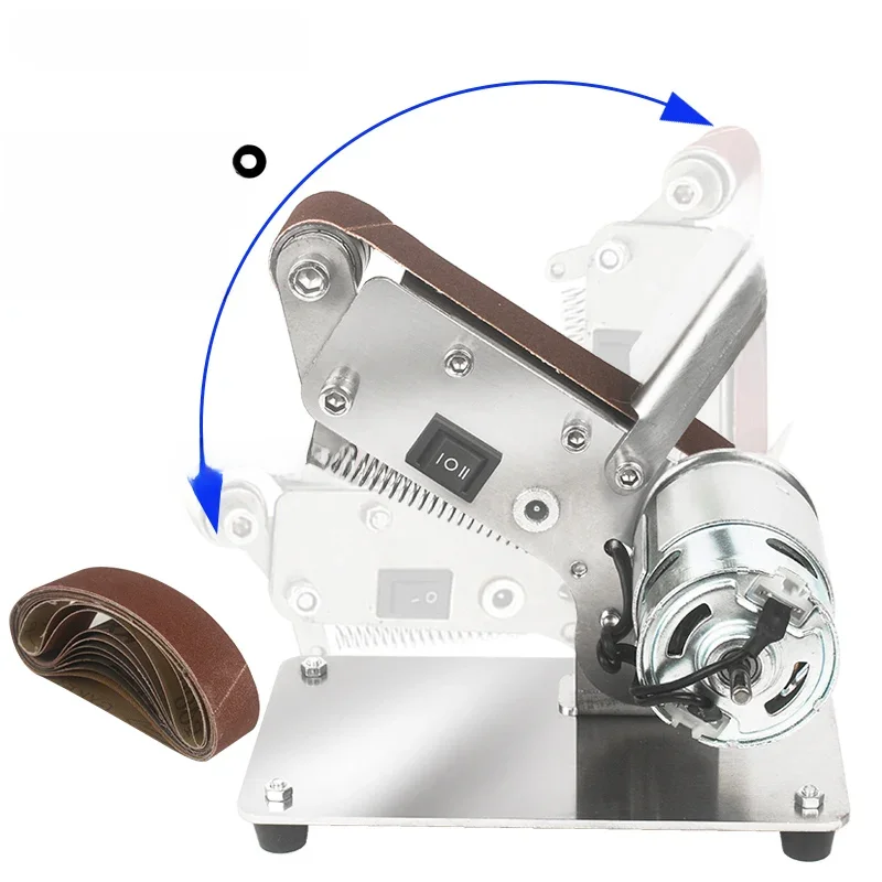 Belt Grinder Sanders Wood Belt Sander DIY Mini Polishing Grinding Machine Electric Sander For Wood Home Diy Electrical Polisher