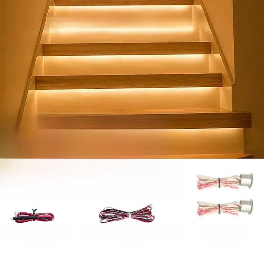 SKYDANCE PIR Sensor Stair Light Controller KIT ES32-V 6 trybów pracy 32CH Wyjście na podczerwień Sterowanie 24V Jednokolorowa taśma LED COB — 2