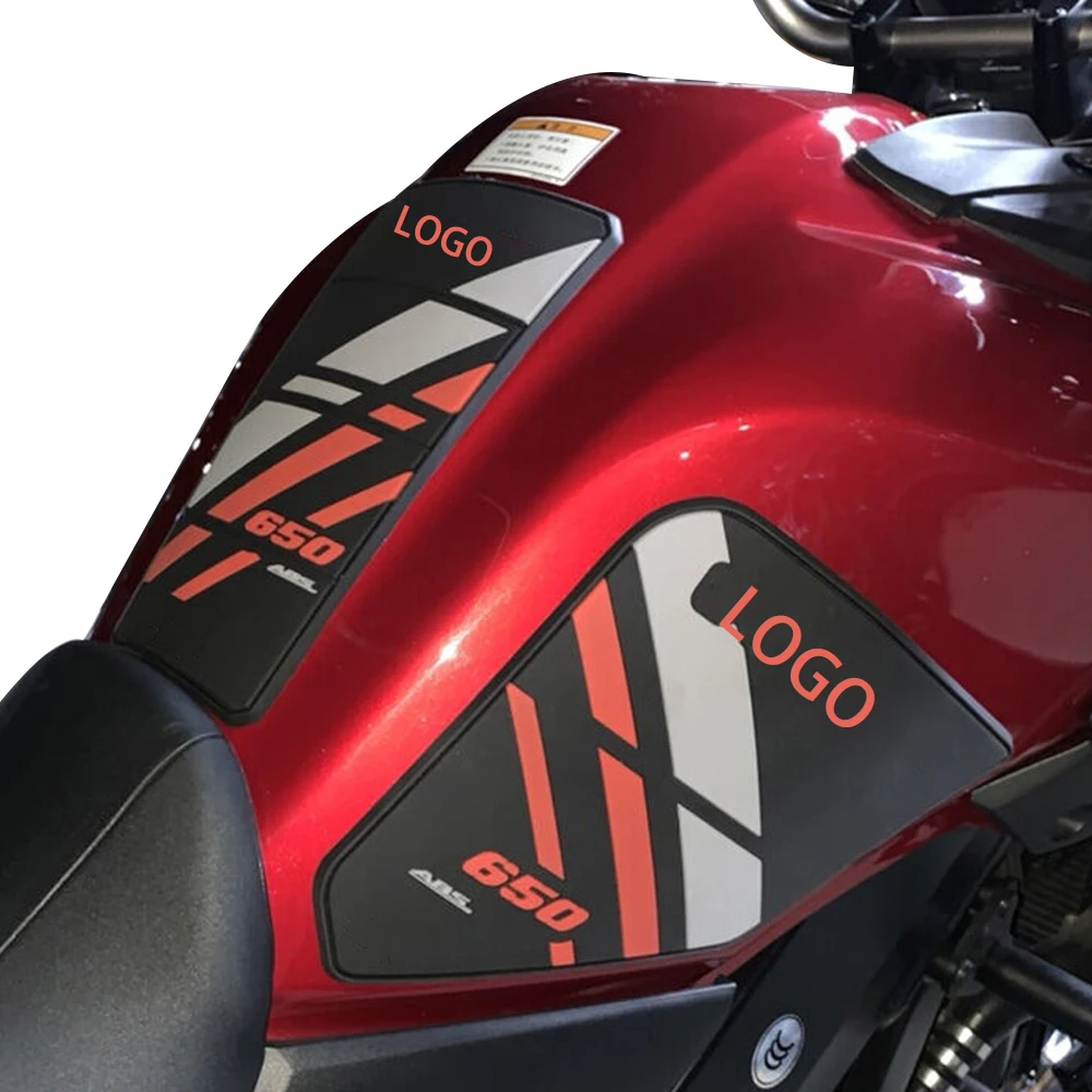 For Suzuki V STROM VSTROM DL 650 XT 650XT 2017 -  2024 Motorcycle Non-slip Side Fuel Tank Stickers Waterproof Pad Rubber Sticker