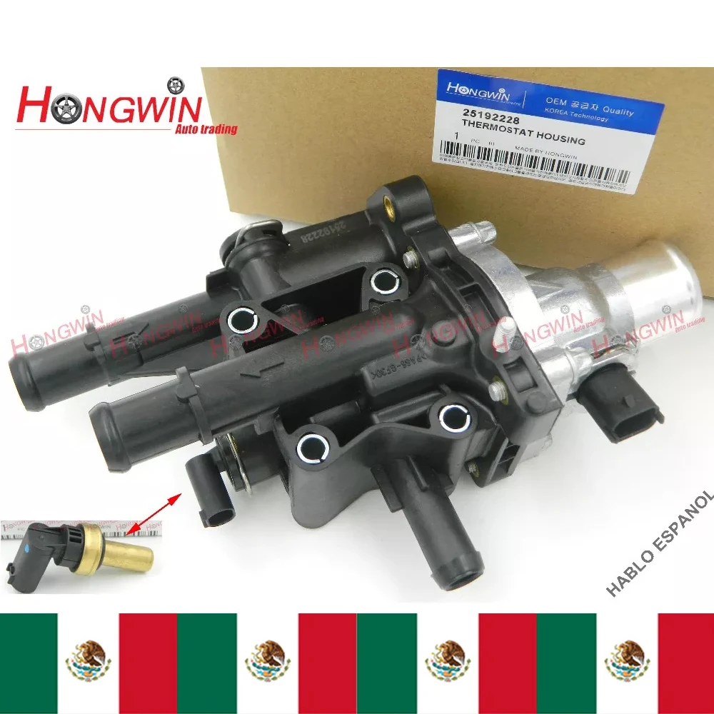 Oryginalna rura obudowy termostatu płynu chłodzącego silnik 25192228 pasuje do Chevrolet Sonic Cruze Tracker Trax 2011-2015 96984103 i 55578419