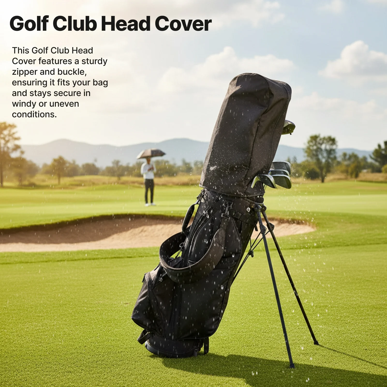 Golf Club Head Cover Secure Zipper Protection Hybrid Cover Head Sleeve for Unisex Adults Golf Practice Equipment