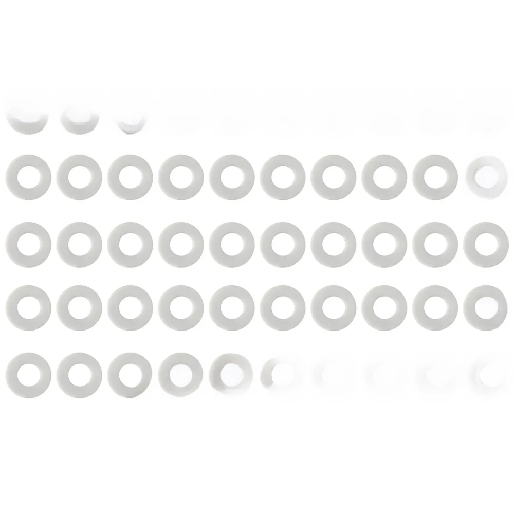 Joint plat en plastique pour charnière de porte, 50 pièces, anneaux adaptés en Nylon, anneaux de charnière, réduit le bruit d'ouverture et de fermeture de porte Ф10 * 15*1 Ф10*15*2