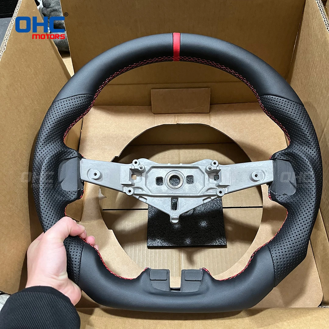 

OHC Custom Steering Wheel For Jeep Wrangler JK/JKU 2011 2012 2013 2014 2015 2016 Leather Perforated Steering Wheel