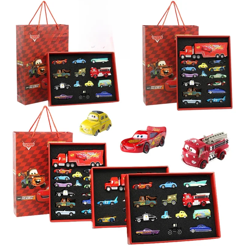 Disney Pixar Cars 3 Metal Diecast Car Model Toy Gift Set, Relâmpago McQueen, Mater Campeão, Jackson,