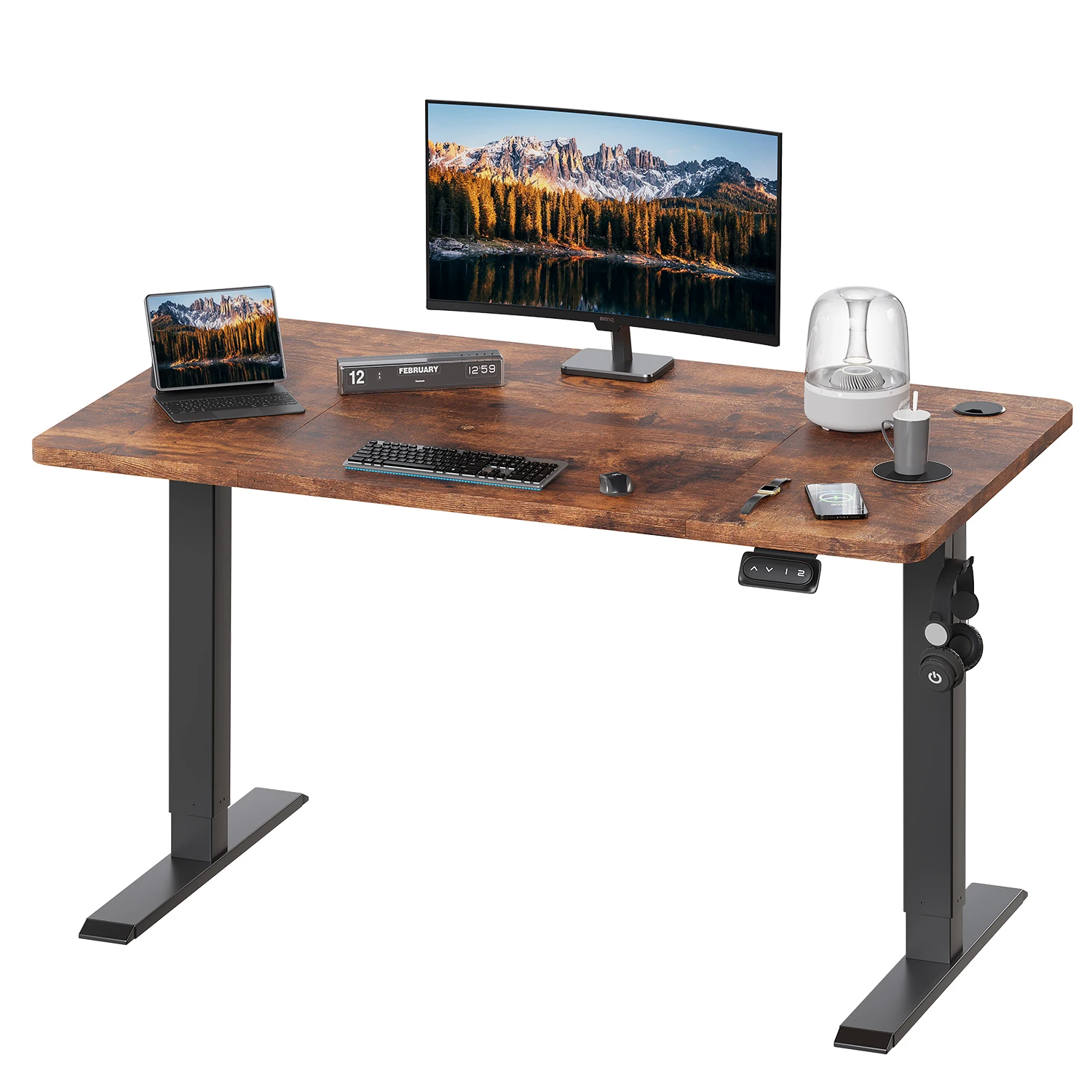 Devoko – bureau électrique réglable en hauteur, 120x60cm, table sur pied réglable en hauteur
