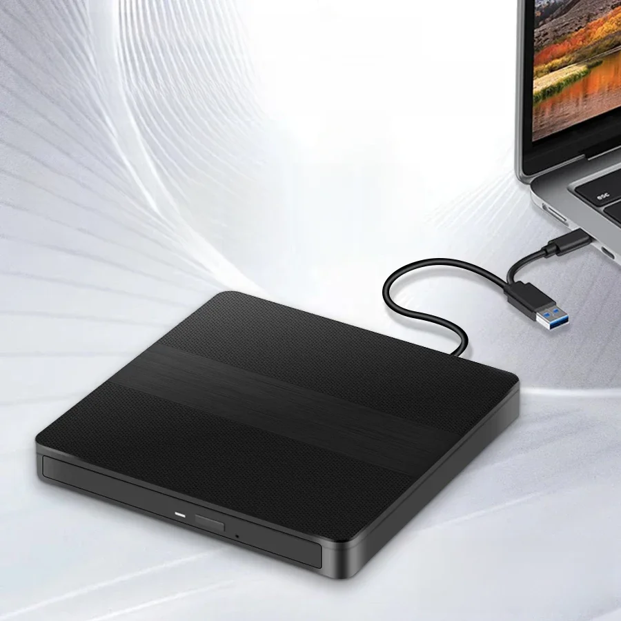 2-en-1 USB3.0 type-c mince externe DVD RW CD graveur lecteur lecteur lecteurs optiques pour ordinateur Portable graveur de DVD Portable