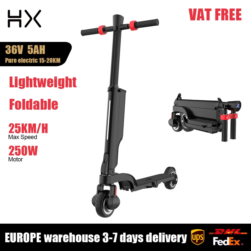 HX X6 Rugzak Elektrische Scooter 350W Motor 36V 7.5Ah Verwijderbare Batterij 25KMH Opvouwbare Elektrische Scooter 5.5 Inch Wielen Draagbaar voor Volwassenen en Kinderen