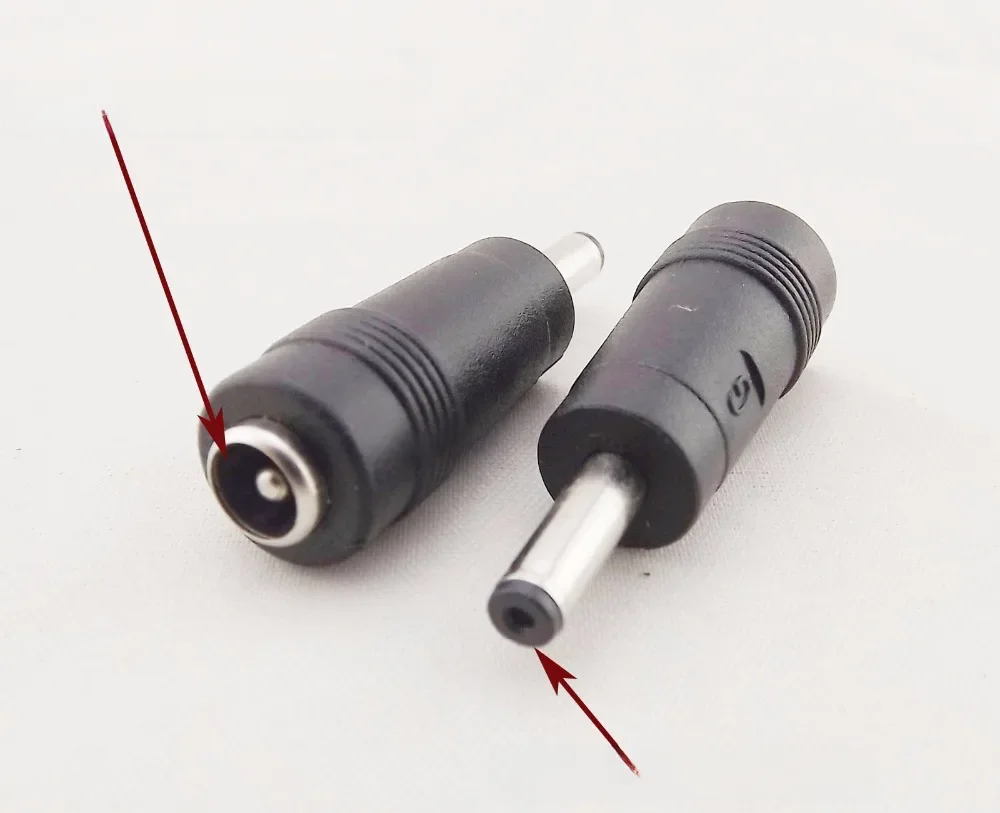 1 szt. Zasilacz DC 4,0 mm x 1,35 mm wtyk męski na 5,5 mm x 2,1 mm złącze żeńskie typu jack dla Asus Ultrabook — zdjęcie 2