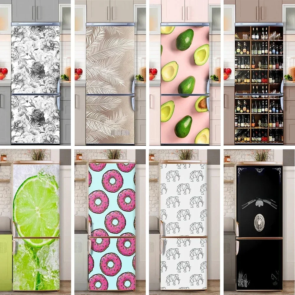 INS koelkast deur wrap vinyl sticker, keuken koelkast deur behang sticker, vriezer bekleding kunst poster schil en plak muurschildering