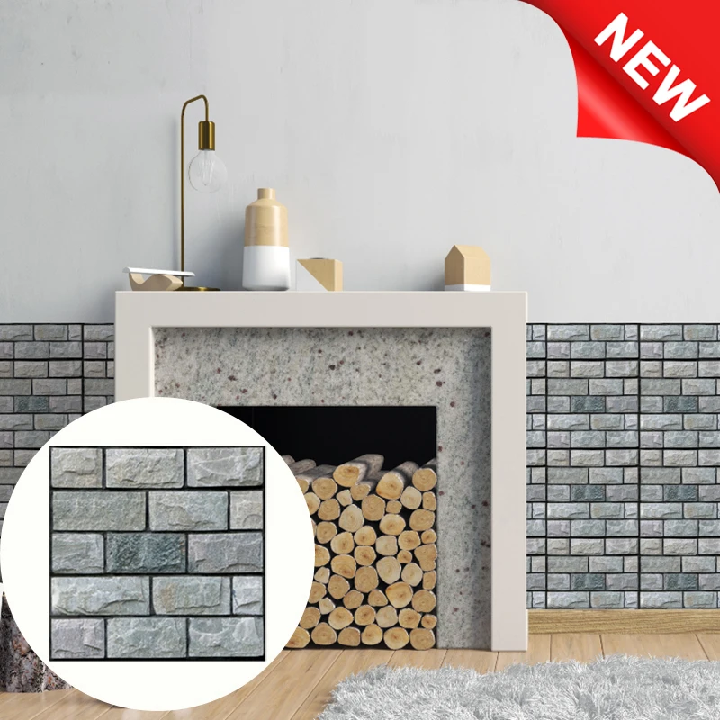 3D self-adhesive waterproof wall sticker PVC brick pattern sticker Living room bedroom decoration background wall wallpaper