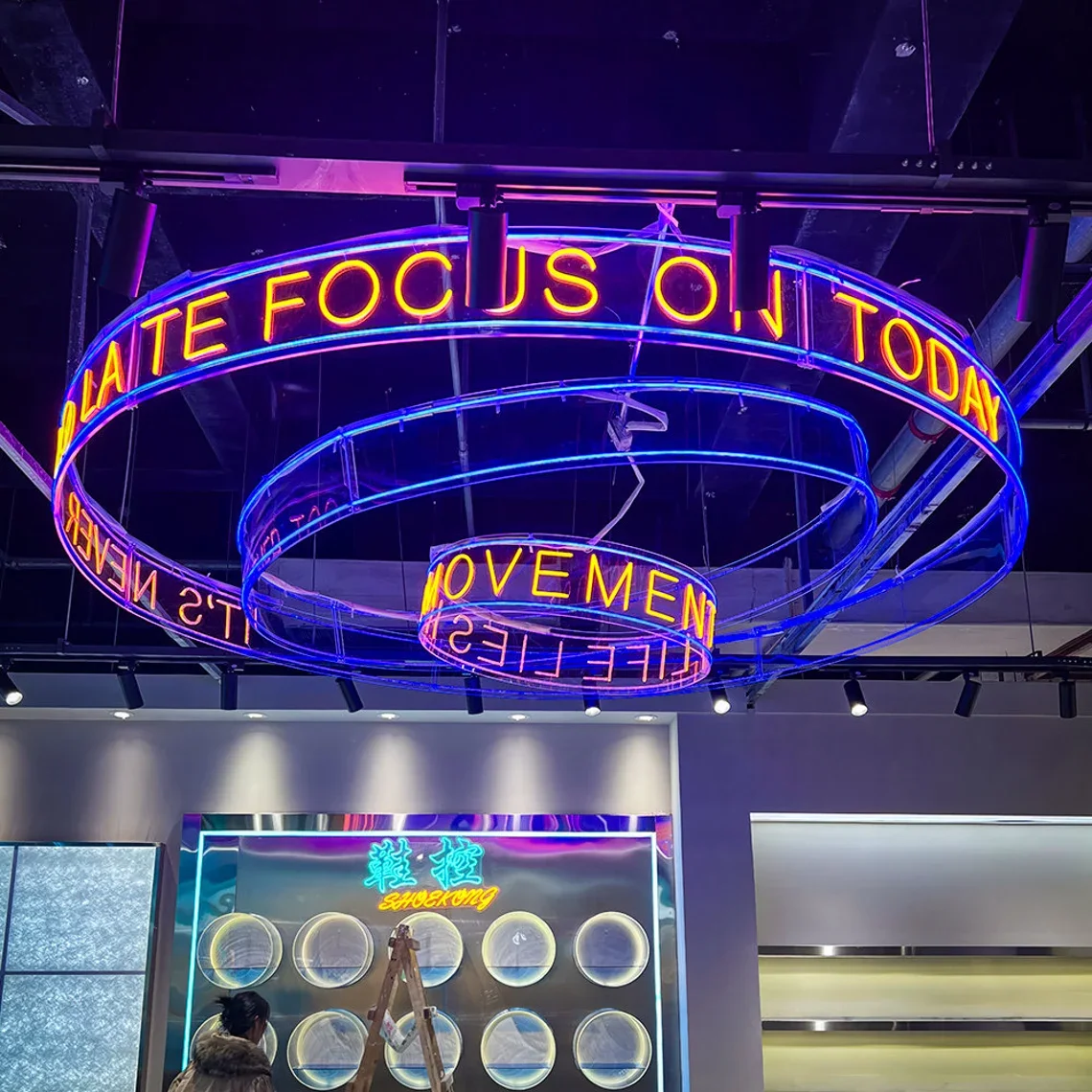 Round Neon Sign Logo Signage Bar Club Sign Salon Beauty Skin Store SignBusiness Signage Led Light Up Letter Outddor Dropshipping